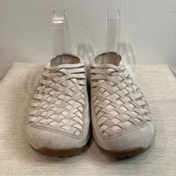 MERRELL Sz 7 Primo Weave Slip On Leather Grip Soles Comfort Sandals Shoes - Picture 3 of 11